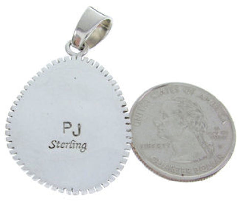 Sterling Silver Multicolor Native American Design Pendant YS69961